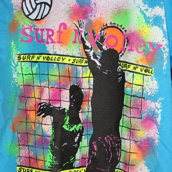 COPY - Super sick Vintage 90s Surf N Volley single stitch tee shirt - Picture 3 of 5